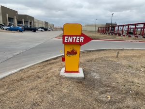 Outdoor wayfinding sign near me